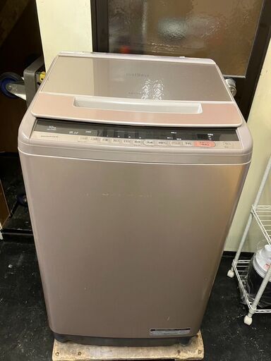 ☆中古￥15,800！【店長おすすめ！】HITACHI　10kg洗濯機　家電　2018年製　BW-V100C型　幅61㎝ｘ奥行61㎝ｘ高さ106㎝　【BC085】