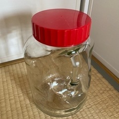 果実酒用　取っ手付きガラス瓶　4lサイズ