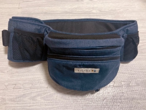 美品】ポルバン ヒップシート デニムネイビー シングルショルダー 