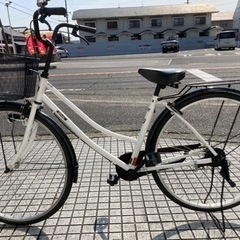 27インチ自転車】美品❗️変速なし 前後タイヤ、前カゴ新品❗️LEDライト