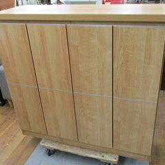 R471 日本製 シューズボックス、下駄箱、20足収納可能、幅100cm Used/美品