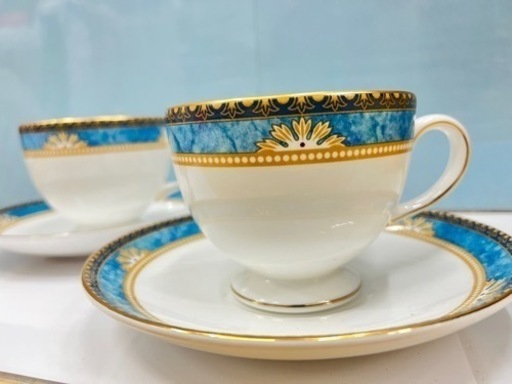 【愛品館 江戸川店】ウェッジウッド カーゾン ティーカップ\u0026ソーサー ペアカップ D:102-025566-007