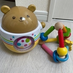 おきあがりこぼし　くま　木　知育玩具子供用品 ベビー用品 おもちゃ