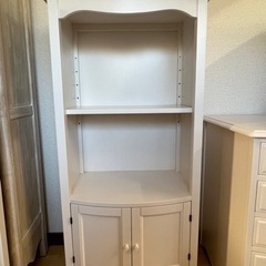 新品リリージョンリリーホワイトブックシェルフ本棚家具 収納家具