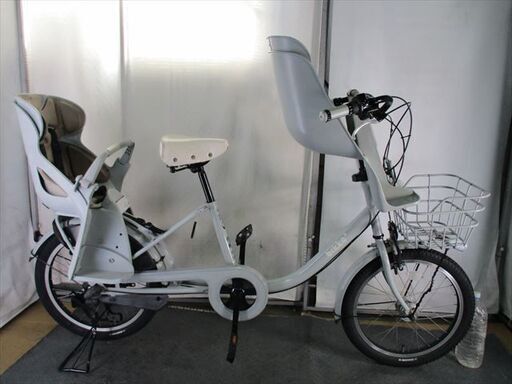 Ｄ369★限定特価　整備済み★ブリヂストン　bikke2★３人乗り子乗せ中古自転車【20インチ　ブルーグレイ 】