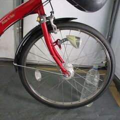 Ｄ371　★限定特価　整備済み★３人乗り子乗せ 中古自転車 【　F22R26インチ　赤　 】