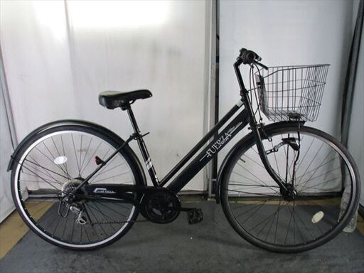 D373　★限定特価★ 中古自転車 【　27インチ　軽快車　黒　6段　LEDオートライト 】