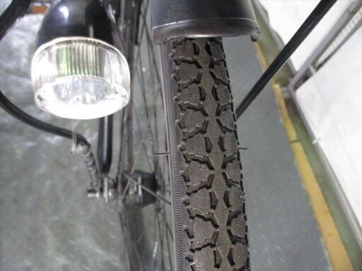 D373 ☆限定特価☆ 中古自転車 【 27インチ 軽快車 黒 6段 LEDオート