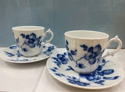 【愛品館 江戸川店】ジノリ1735／リチャードジノリ ローズブルー  ペアカップ\u0026ソーサー ID:102-026834-007