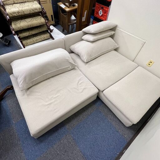 【中古】直接引取歓迎 千葉市 IKEA イケア ソファ SODERHAMN ソーデルハムン オフホワイト 2人掛け カウチソファ寝椅子 セット インテリア 家具