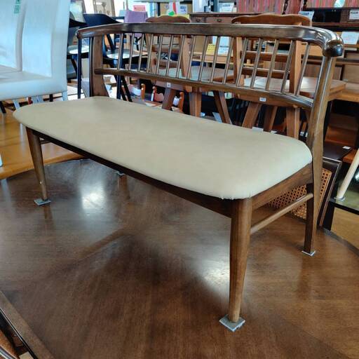 【愛品倶楽部柏店】MIKIMOKU 背もたれ付ダイニングベンチ
