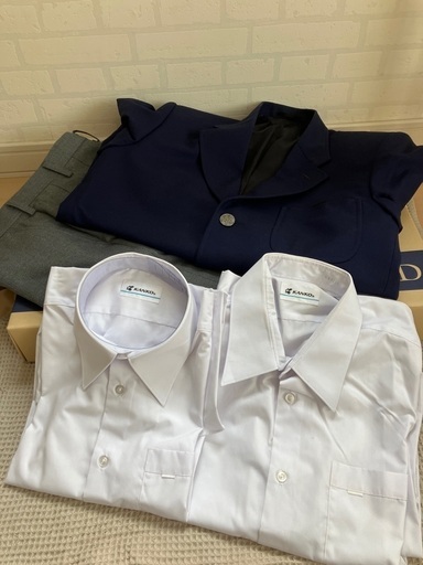 ☆栄南中学校男子上下学生服Yシャツ×2セット☆ ☆栄南中学校男子上下学生服Yシャツ×2セット☆