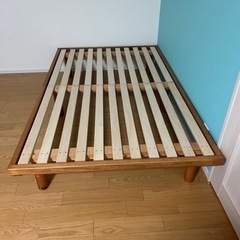 【ネット決済】セミダブルベッド すのこベッド 木製 ハイローベッ...