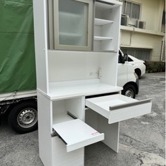 【値下げしました】ニトリ ホワイト 家具 収納家具 食器棚、キッチン収納　No2787