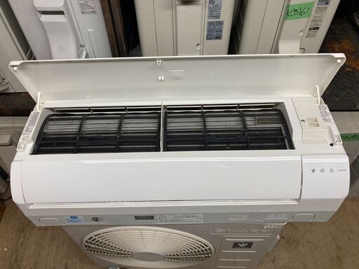 K05181　シャープ　2017年製　中古エアコン　主に6畳用　冷房能力　2.2KW ／ 暖房能力　2.5KW