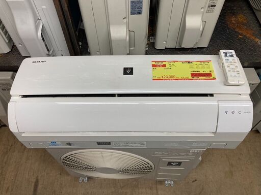 K05181　シャープ　2017年製　中古エアコン　主に6畳用　冷房能力　2.2KW ／ 暖房能力　2.5KW
