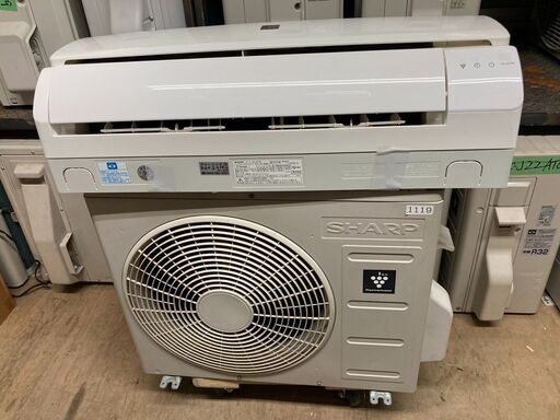 K05181　シャープ　2017年製　中古エアコン　主に6畳用　冷房能力　2.2KW ／ 暖房能力　2.5KW