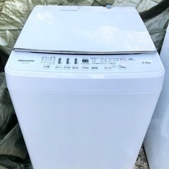 綺麗 Hisense 2020年製 5.5kg 風乾燥付き 洗濯...