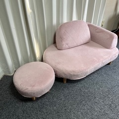1人用　ソファ ピンク 家具 椅子 座椅子