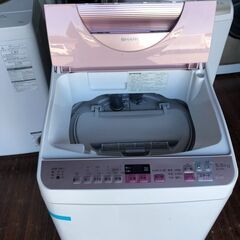 シャープ SHARP ES-TX5A-P [タテ型洗濯乾燥機(5.5kg) ピンク系]