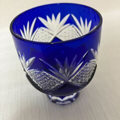 【中古食器】切子グラス　おちょこサイズ