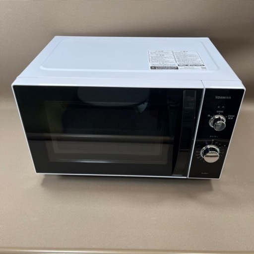 【2021年製】東芝 ER-WM17 単機能 電子レンジ 17L ホワイト フラット庫内 全国どこでも使えるヘルツフリー