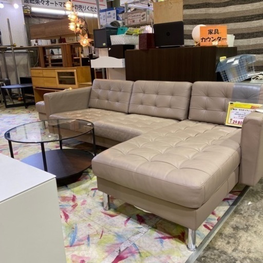 《売り切れ御免！》家具 ソファ 3人掛けソファ　革　レザー　カウチソファ