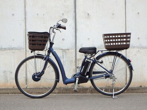 ≪U714ジ≫ BRIDGESTONE/ブリヂストン 電動アシスト自転車 RAKUTTO/ラクット 26インチ サファイヤブルー 内装3段変速 バッテリー他付属