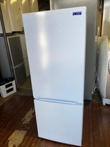 市内配送無料　2021年式　YAMADASELECT(ヤマダセレクト） YRZF15G1 2ドア冷蔵庫 (156L・右開き) ホワイト