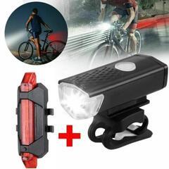 【在庫2】新品　自転車　LED　ライトセット　フロント&テールライト