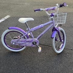 子供用　18インチ　自転車　紫　
