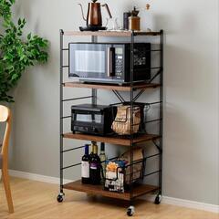 [山善] ラック (キャスター付き) 