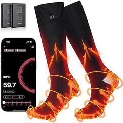 ☆　Mozan 電熱ソックス 暖か靴下◆アプリで温度制御・つま先...