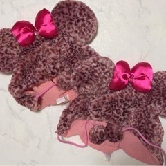 ディズニー ミニーちゃん ファンキャップ ヒョウ柄 2個セット