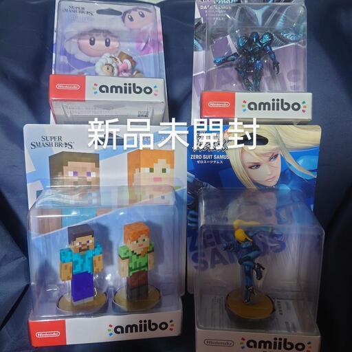 新品未開封 amiibo ゼロスーツサムス ダークサムス アイスクライマー マインクラフト スティーブ アレックス