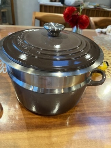 ル・クルーゼ鍋と蒸し器セット美品