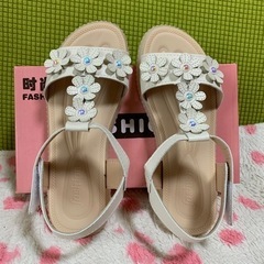 (値下げしました)女の子用サンダル　(新品)