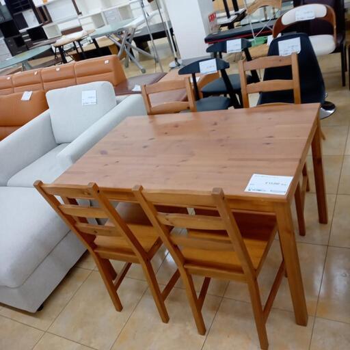 ★ジモティ割あり★  IKEA ダイニングセット　二人掛け　 木目調 H74×D74×W118 クリーニング済み OJ3822
