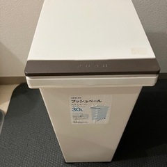  ゴミ箱 密閉プッシュペール 30L ホワイト　