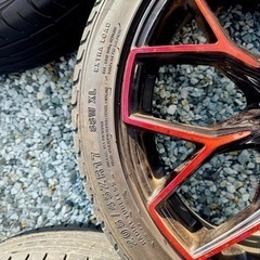 17インチ ホイール 4穴 pcd100 4本セット 車のパーツ タイヤ、ホイール