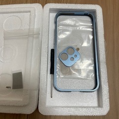 iphone12 mini バンパー　メタル　水色　カバー　未使...