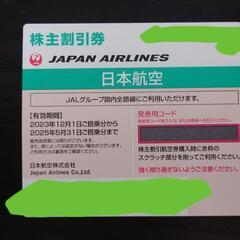 JAL 50％割引　株主優待券　有効期限2025/5/31