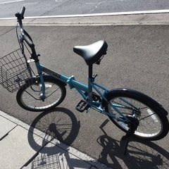 折りたたみ自転車オートライト前カゴ付き整備済中古自転車