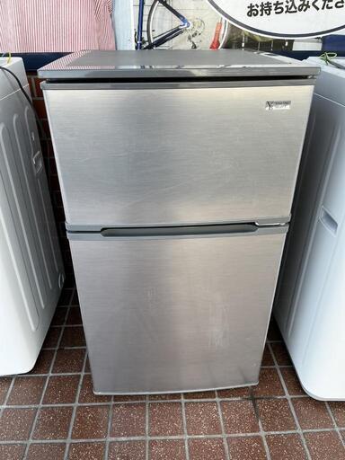 【sj362】ヤマダセレクト　2ドア冷蔵庫　90L 　2019年製　中古現状品