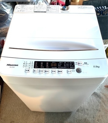 受け渡し決定済み★中古★Hisense 5.5kg 洗濯機【HW-K55E】