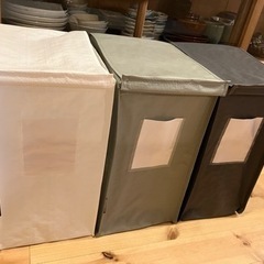 IKEA ビニール製3連ゴミ箱【受け渡し予定者決定】