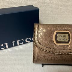 【中古財布】GUESS　折り畳み財布　難あり