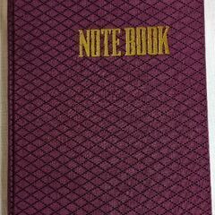 布製ノート、紫色、16.5㎝ x 20.5cm