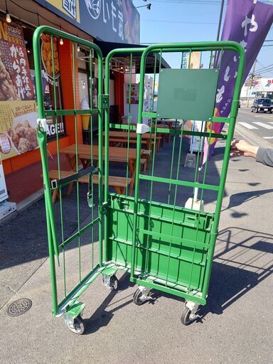 カゴ台車  ロールボックス台車 ラスティーパレット 高さ1700mm×横幅800mm×奥行600mm
