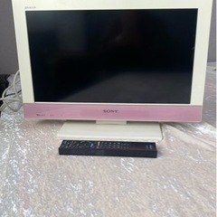 家電 テレビ 液晶テレビ　白ピンク